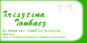 krisztina tombacz business card